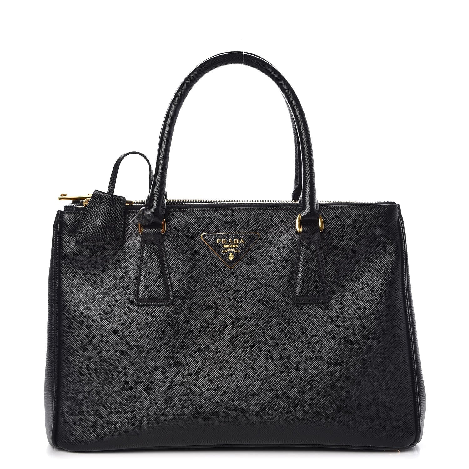 Prada Saffiano Small Galleria Double Zip Tote Black 1 of 9