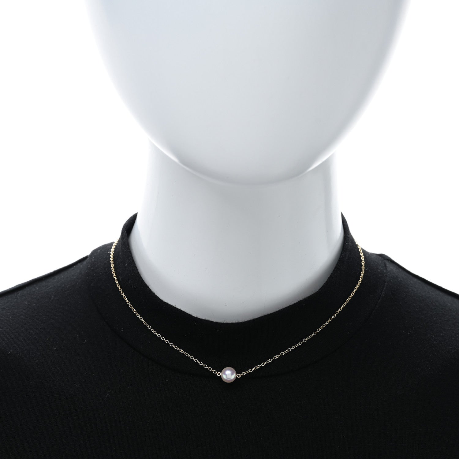 Mikimoto 18K Yellow Gold Akoya Pearl 7-7.5mm Single Pendant Necklace 2 of 5