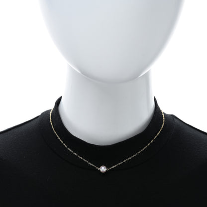 Mikimoto 18K Yellow Gold Akoya Pearl 7-7.5mm Single Pendant Necklace 2 of 5