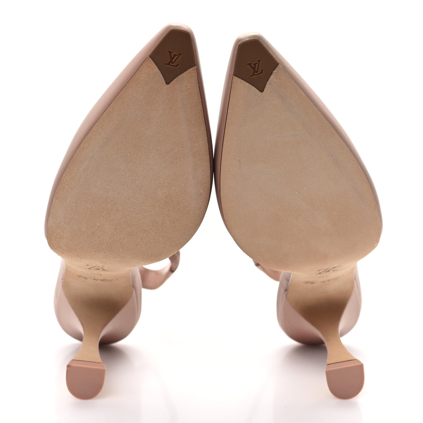 Calfskin Sparkle Slingback Pumps 36 Nude