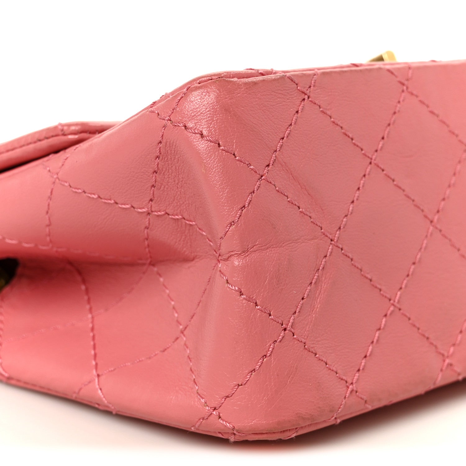 Chanel Aged Calfskin Quilted 2.55 Reissue Mini Flap Pink 9 of 10