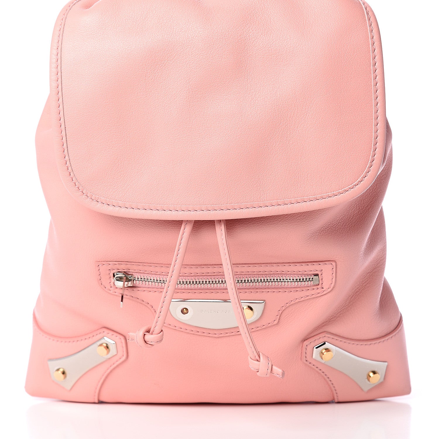Balenciaga Veau Amp Plate Silver Hardware Traveler Backpack Rose 6 of 8
