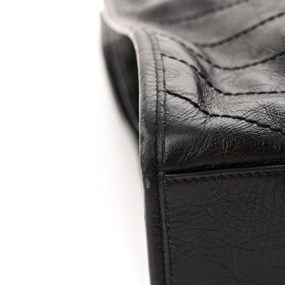 Saint Laurent Crinkled Calfskin Matelasse Monogram Large Niki Shopper Tote Black 16 of 16