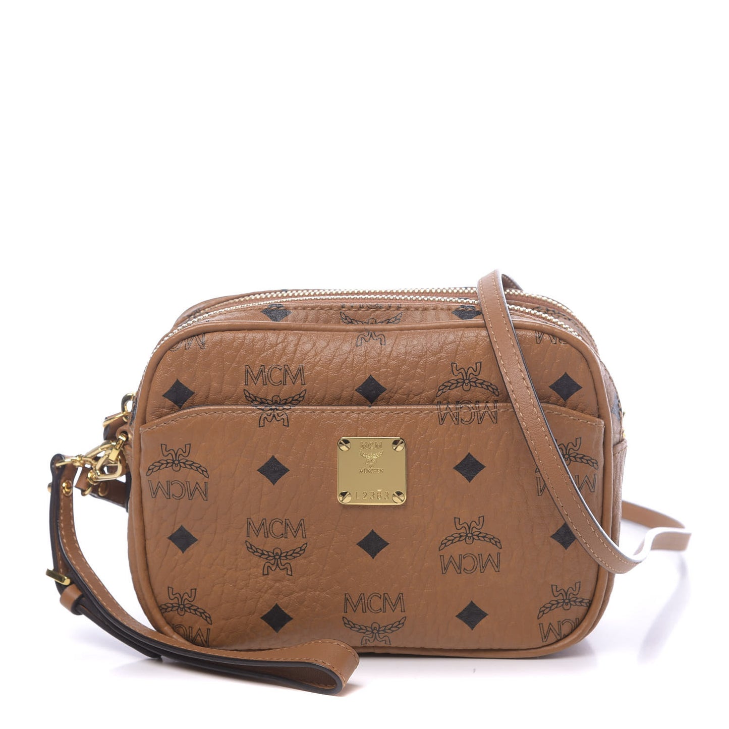 Visetos Camera Crossbody Bag Cognac