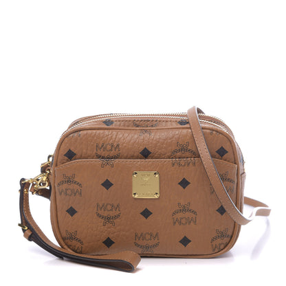 MCM Visetos Camera Crossbody Bag Cognac 1 of 10