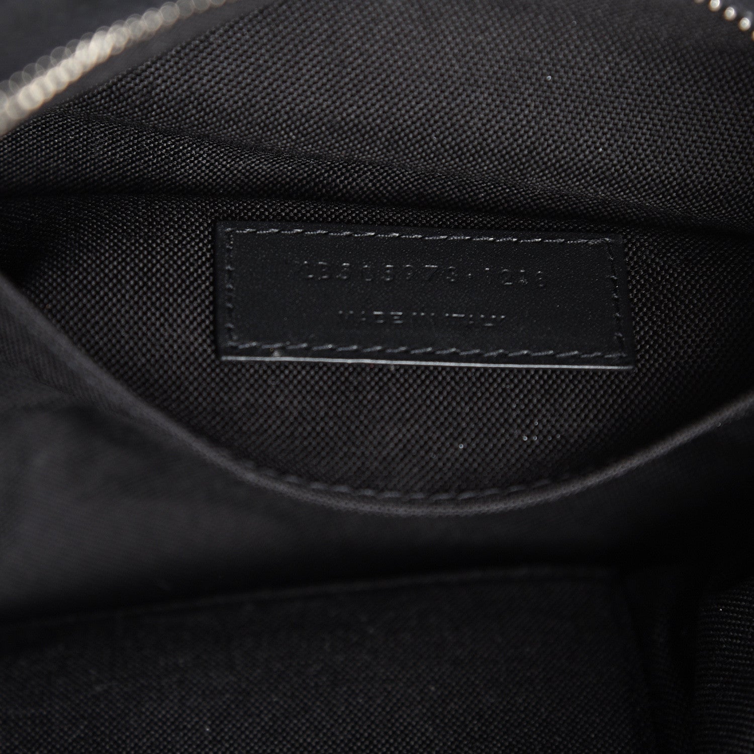 Saint Laurent Calfskin Crocodile Embossed City Belt Bag Black 6 of 10