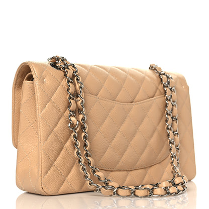 Chanel Caviar Quilted Medium Double Flap Beige 2 of 9