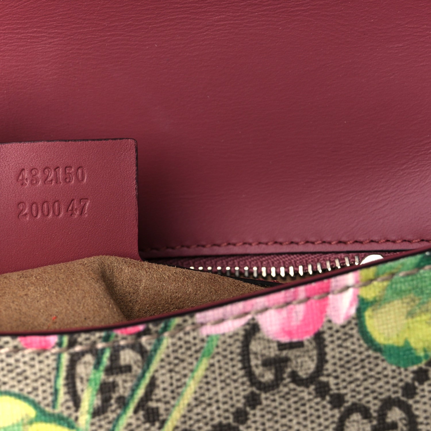 Gucci GG Supreme Monogram Blooms Small Messenger Shoulder Bag Beige Multicolor Dry Rose 7 of 11