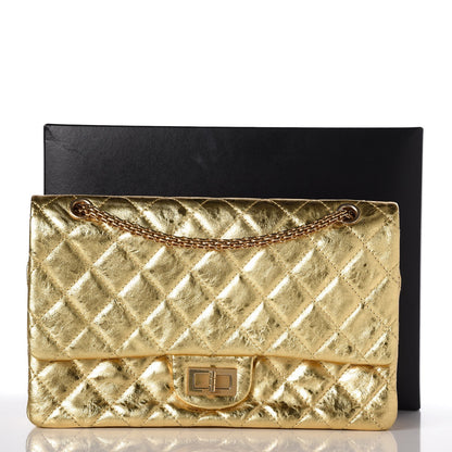 Chanel Metallic Aged Calfskin Quilted 2.55 Reissue 227 Flap Gold 9 of 9