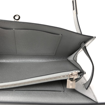 Hermes Metallic Chevre Chamkilight Kelly Wallet To Go Argent 5 of 10