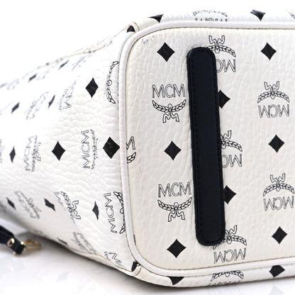 MCM Visetos Medium Project Reversible Shopper Tote White 8 of 17