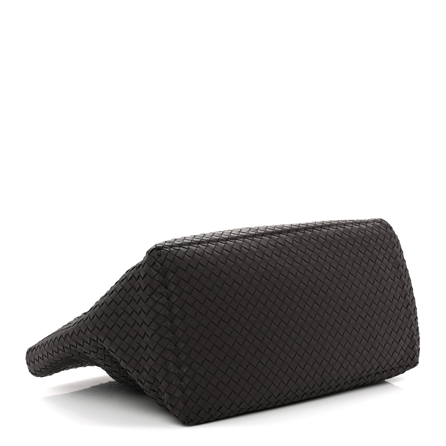 Nappa Intrecciato Large Cesta Tote Purple Black