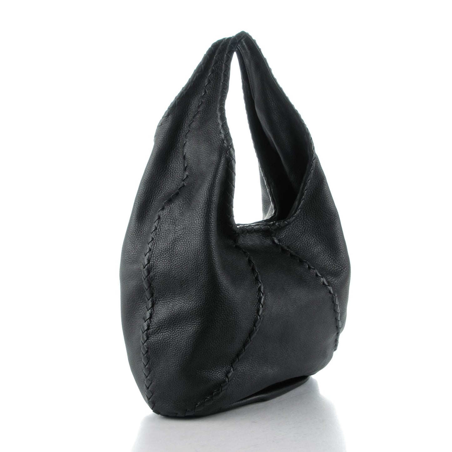 Cervo Deerskin Large Hobo Nero Black