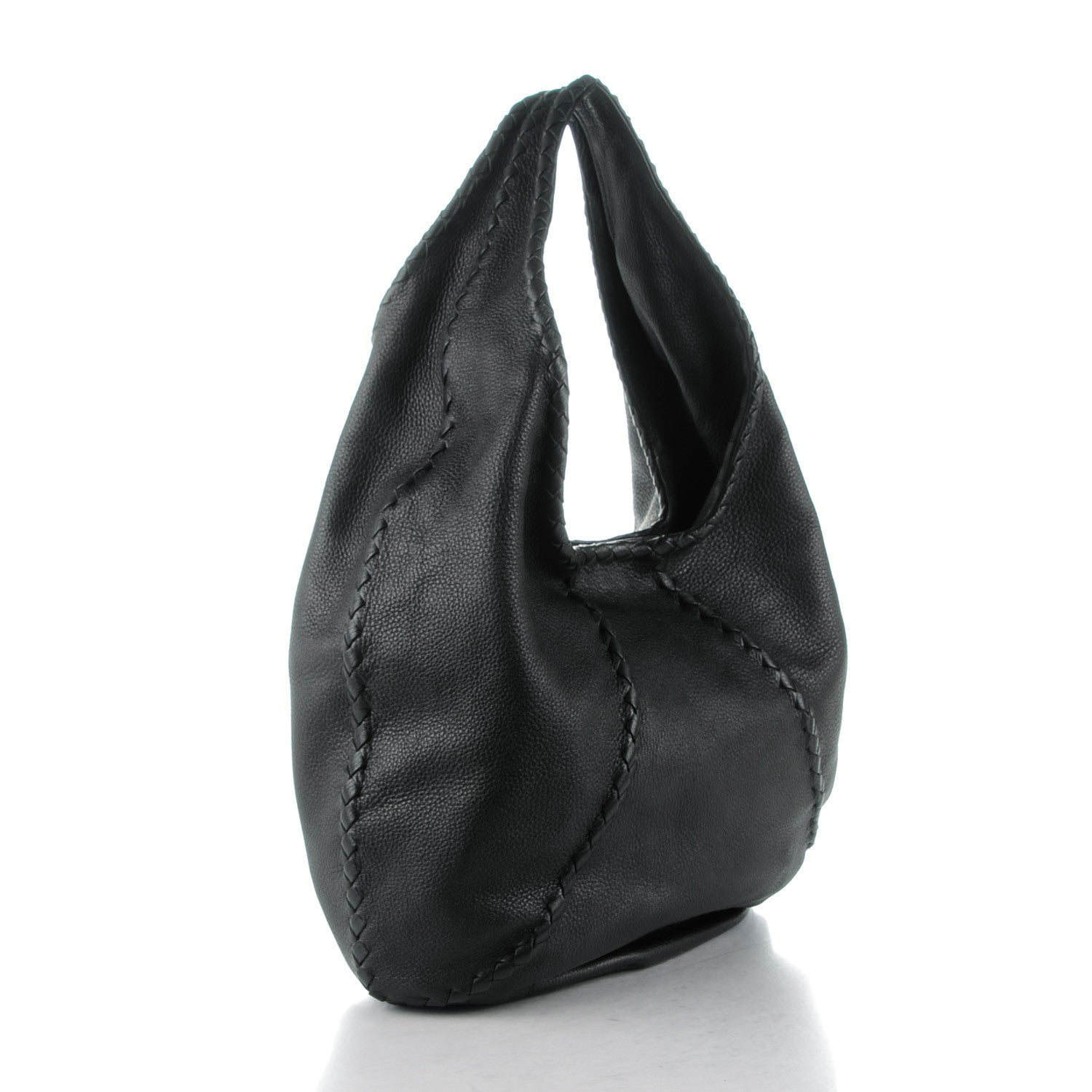Bottega Veneta Cervo Deerskin Large Hobo Nero Black 3 of 8