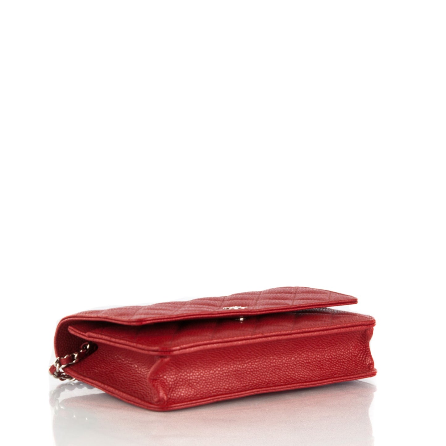 Caviar Quilted Wallet On Chain WOC Red
