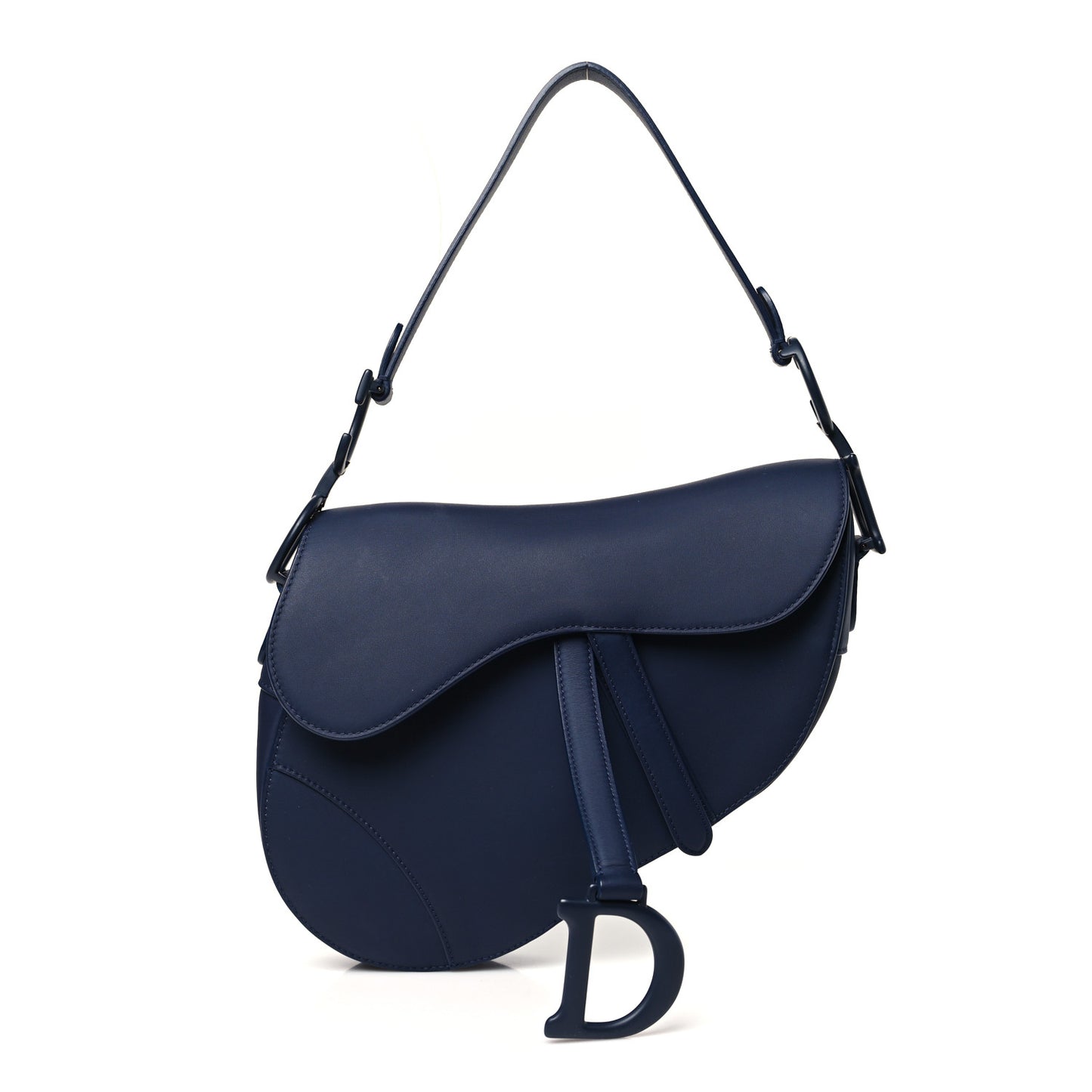Ultra Matte Calfskin Saddle Bag Blue