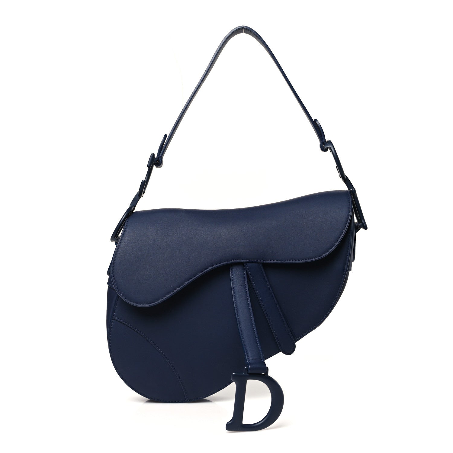 Christian Dior Ultra Matte Calfskin Saddle Bag Blue 1 of 10