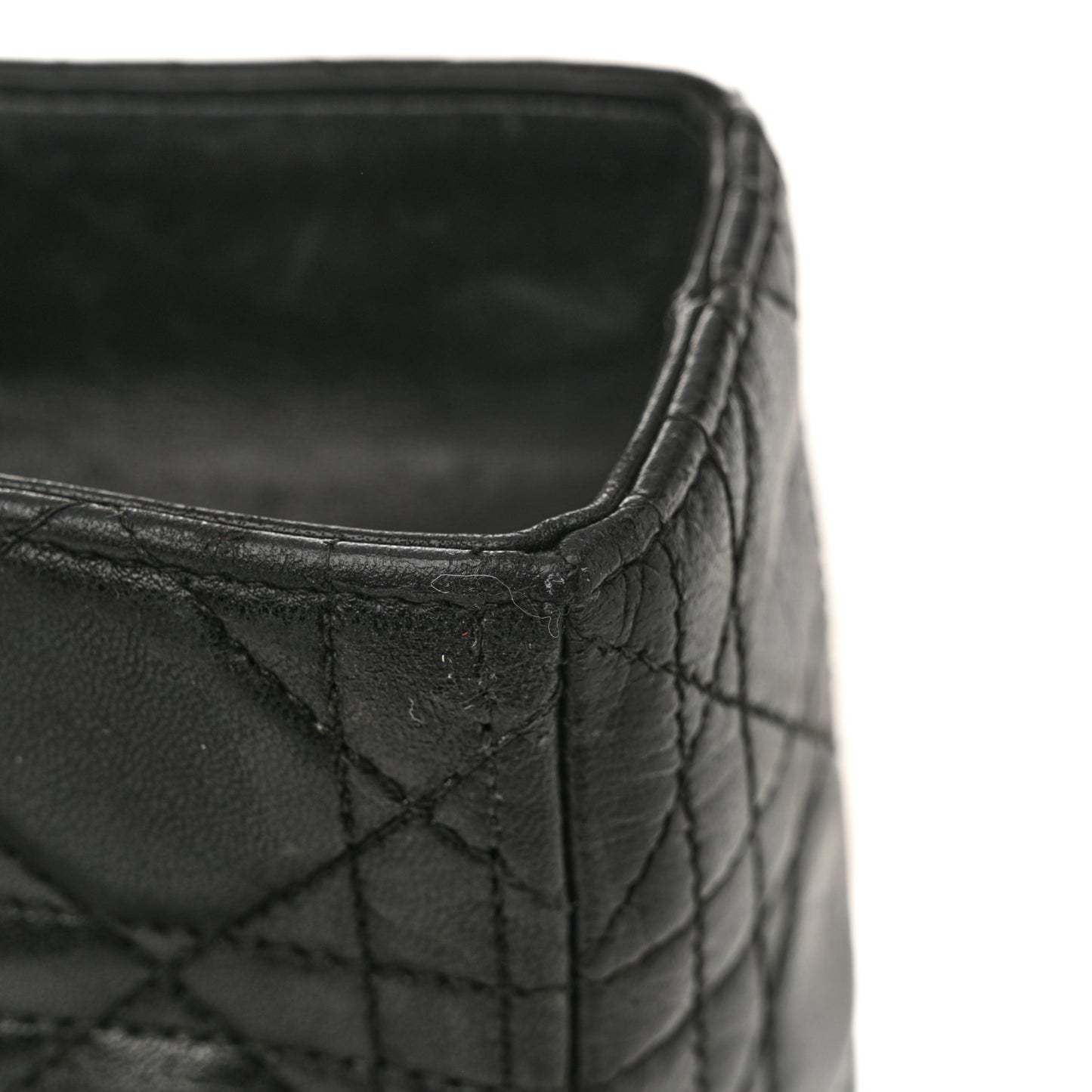 Lambskin Cannage Large Lady Dior Black