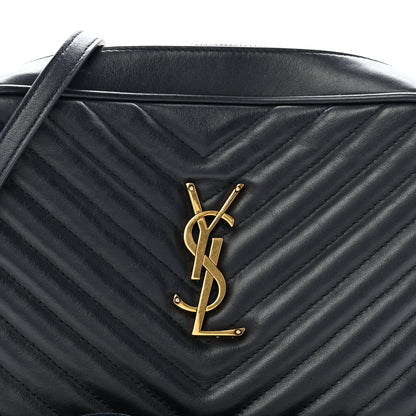 Saint Laurent Calfskin Matelasse Monogram Lou Camera Bag Deep Marine 7 of 15