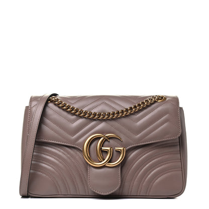 Gucci Calfskin Matelasse Medium GG Marmont Shoulder Bag Porcelain Rose 1 of 4