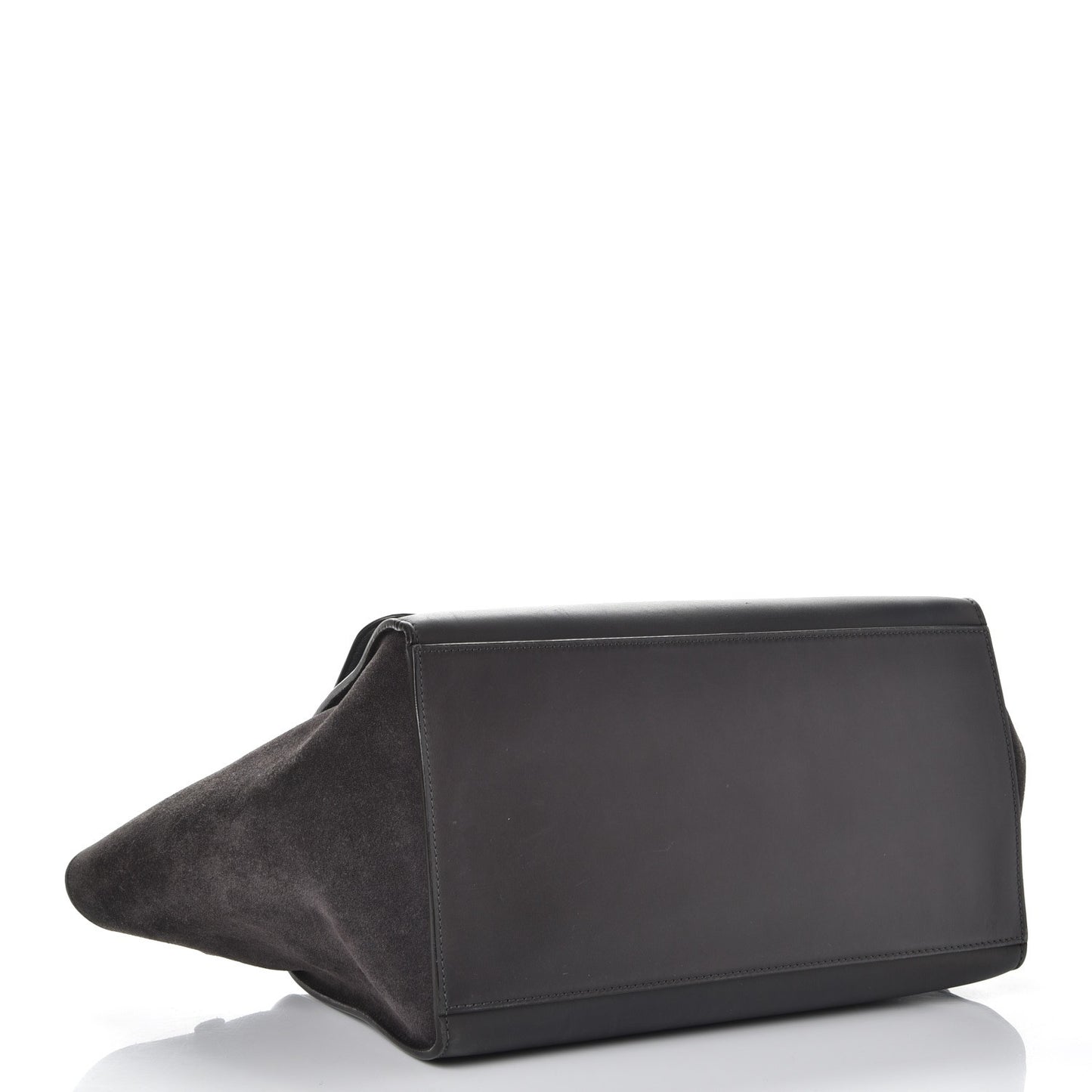 Smooth Calfskin Suede Medium Trapeze Grey