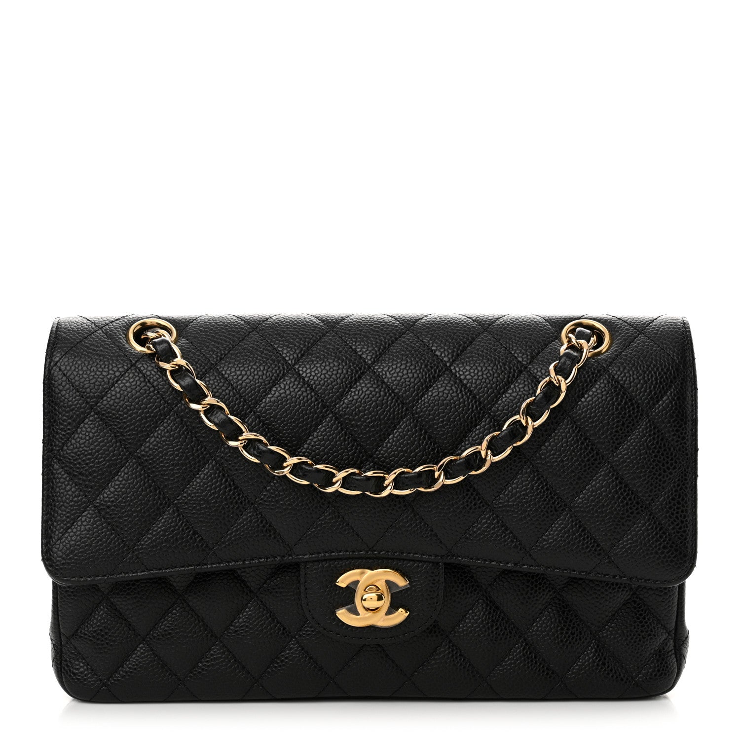 Chanel Caviar Quilted Medium Double Flap Black 1 of 12