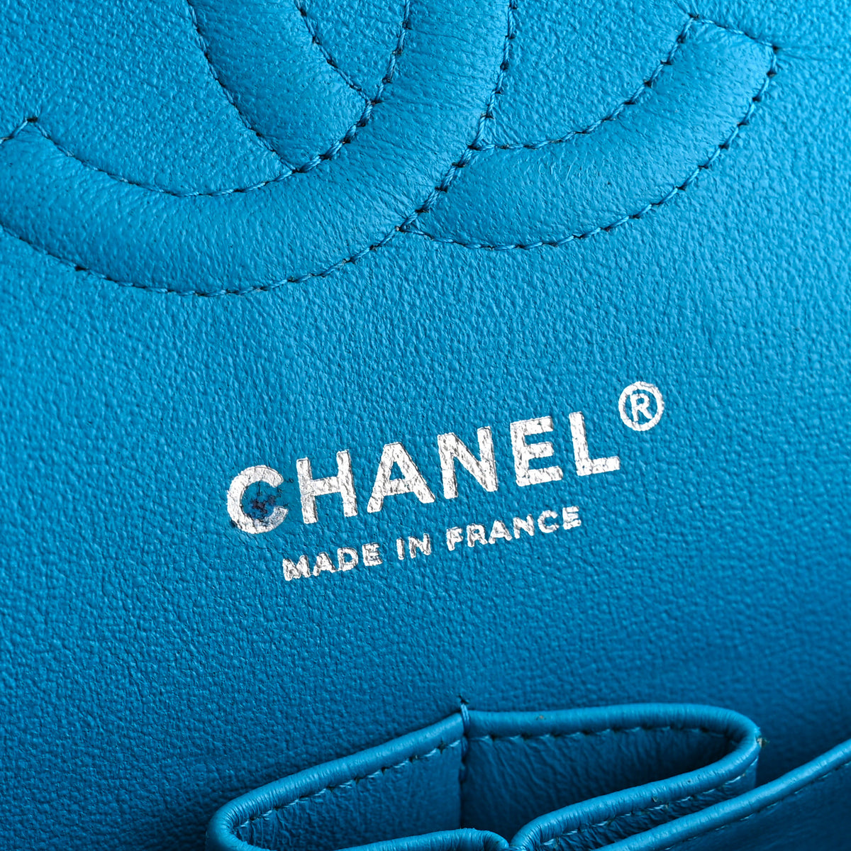 Chanel Patent Calfskin Quilted Medium Double Flap Turquoise 6 of 10