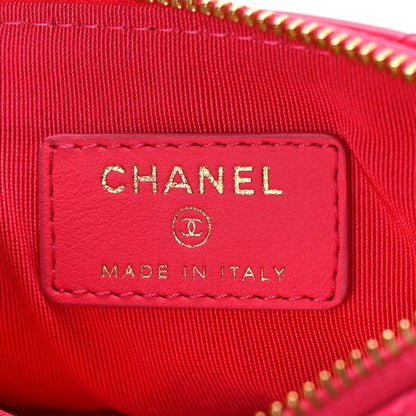 Chanel Patent Quilted Small Cosmetic Case Pink 6 of 9