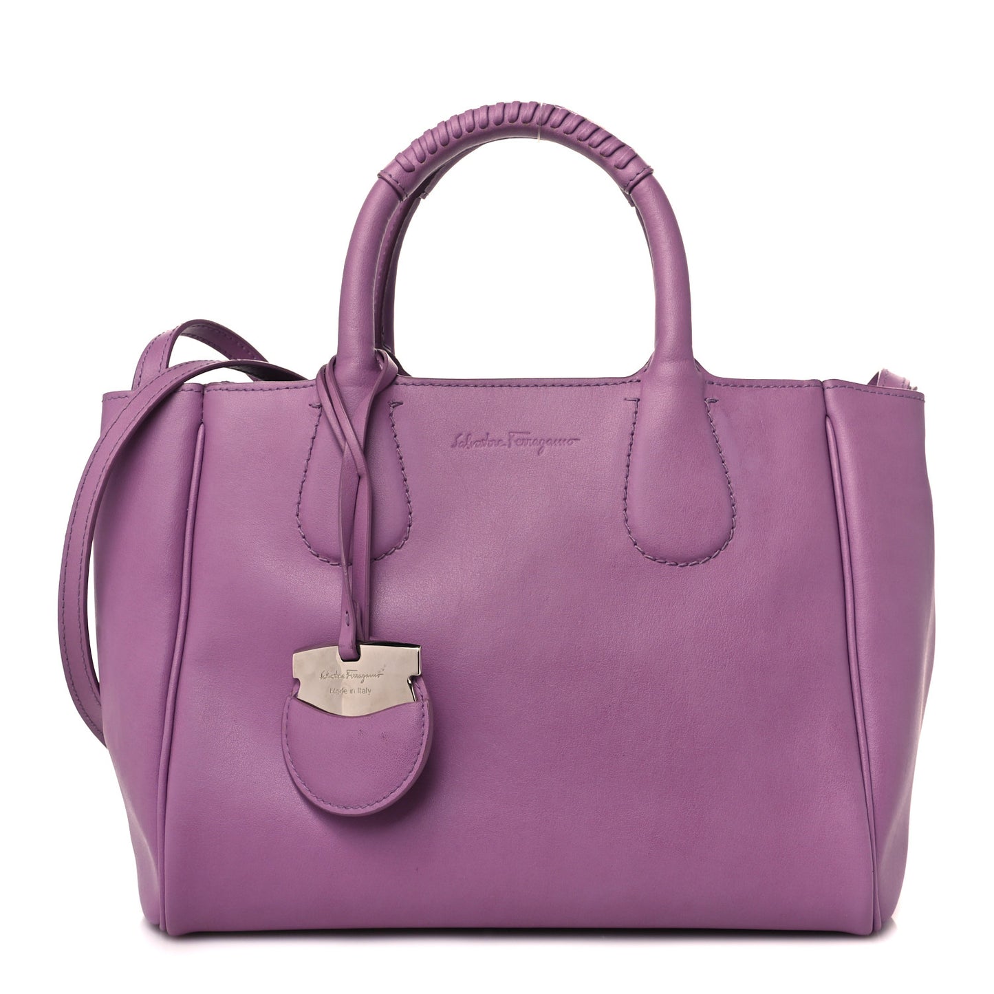 Calfskin Tote Purple