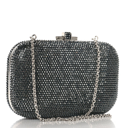 Judith Leiber Swarovski Crystal Minaudiere Clutch Blue 3 of 9