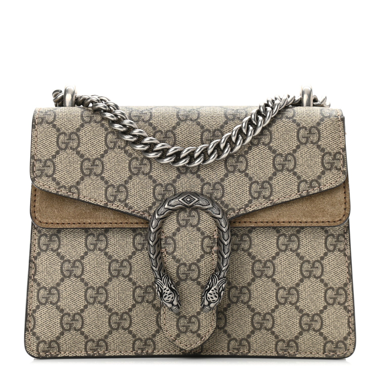 Gucci GG Supreme Monogram Mini Dionysus Shoulder Bag Taupe 1 of 9