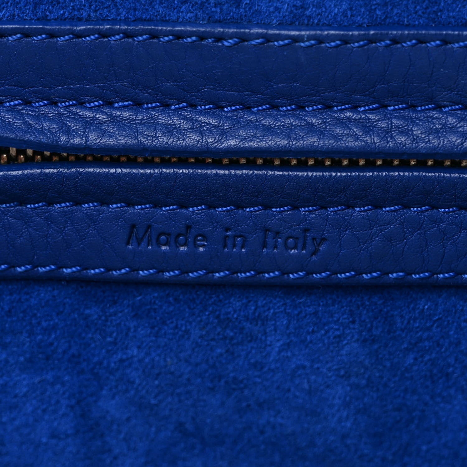 Celine Supple Calfskin Medium Phantom Luggage Royal Blue 7 of 10