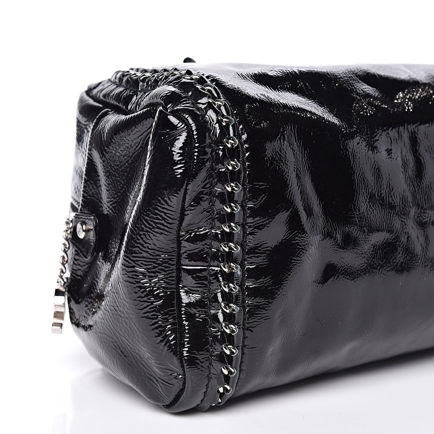 Chanel Patent Medium Luxe Ligne Bowler Black 10 of 12