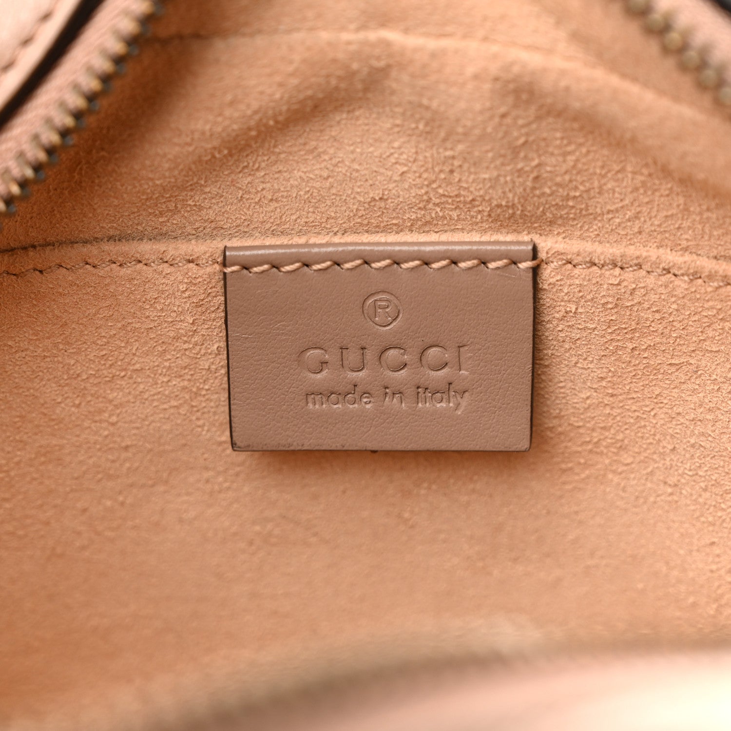 Gucci Calfskin Matelasse Mini GG Marmont Chain Shoulder Bag Porcelain Rose 6 of 14