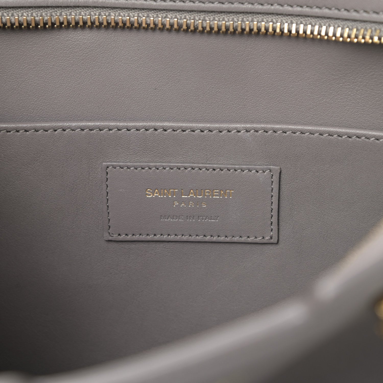 Saint Laurent Calfskin Monogram Baby Cabas Fog 7 of 9