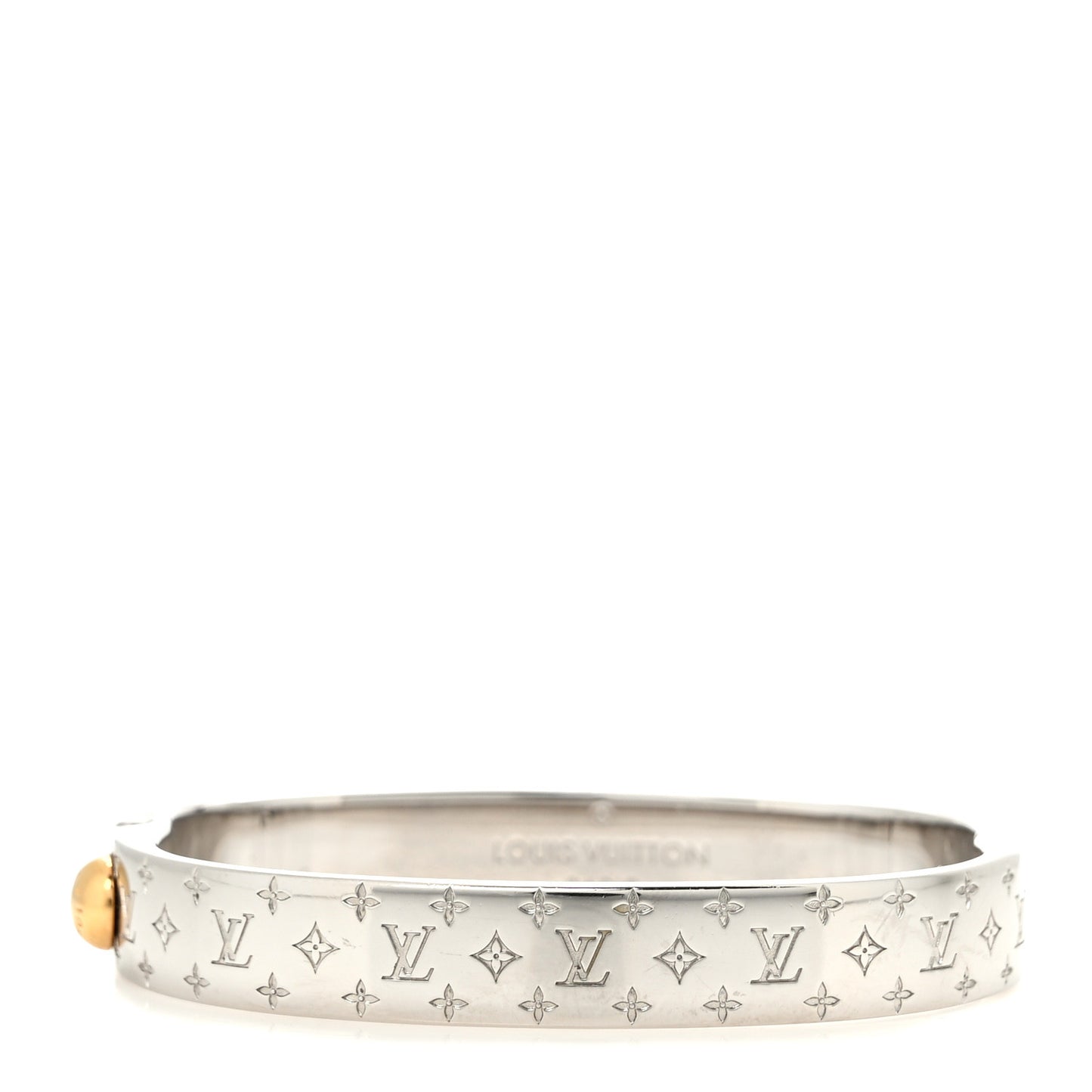 Brass Palladium Plated Nanogram Cuff S Silver