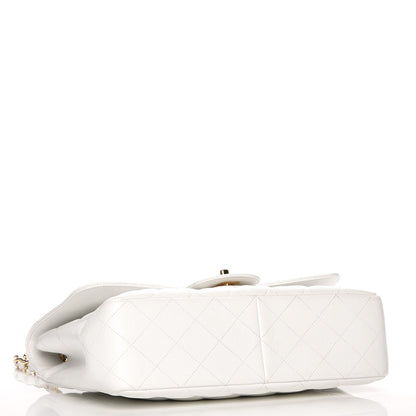 Chanel Caviar Quilted Jumbo Single Flap White 4 of 10
