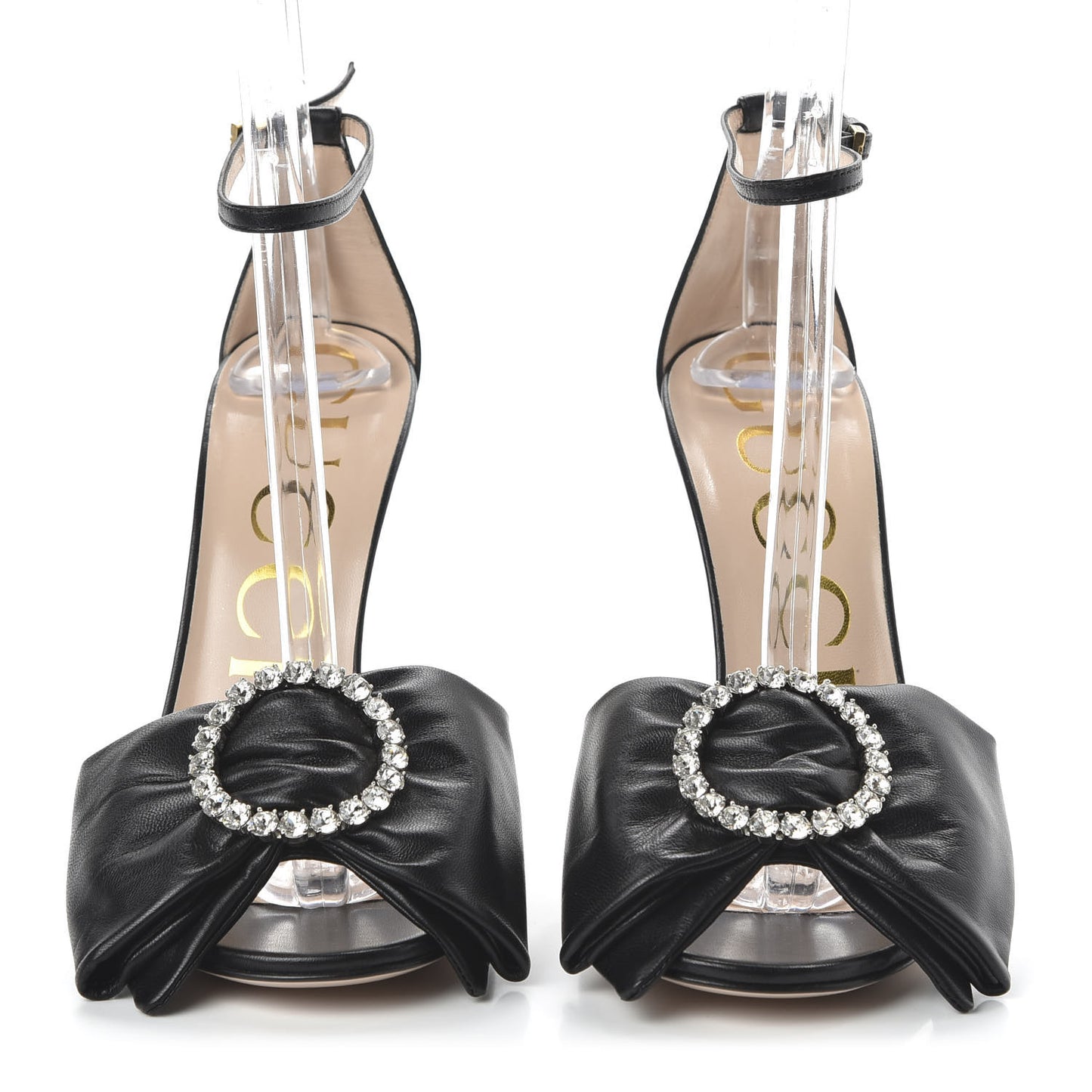 Nappa Ilse Pleated Bow Sandals 37 Black