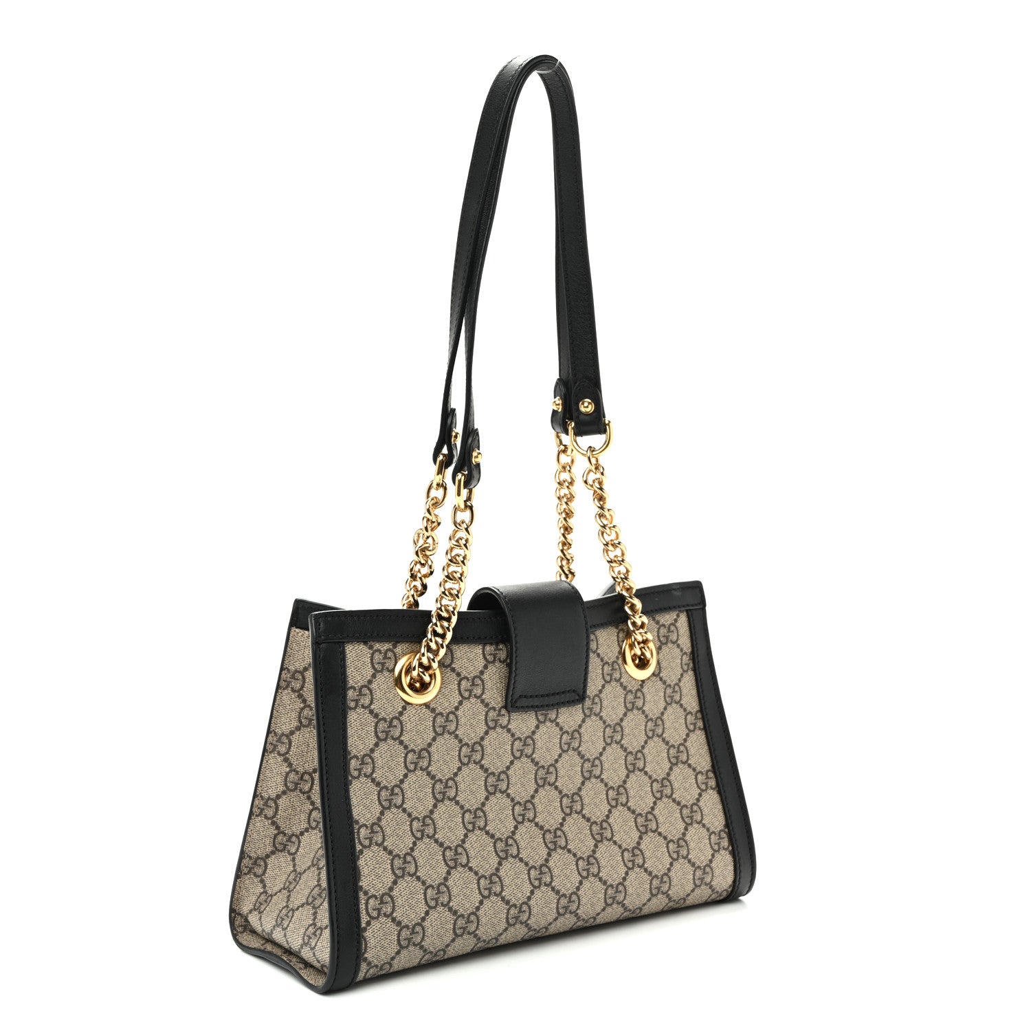 Gucci GG Supreme Monogram Small Padlock Tote Black 3 of 12
