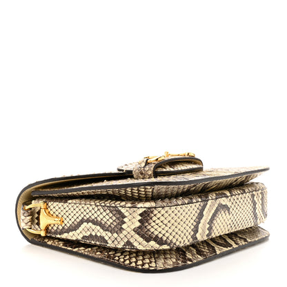Gucci Snakeskin Horsebit 1955 Shoulder Bag Natural 4 of 12