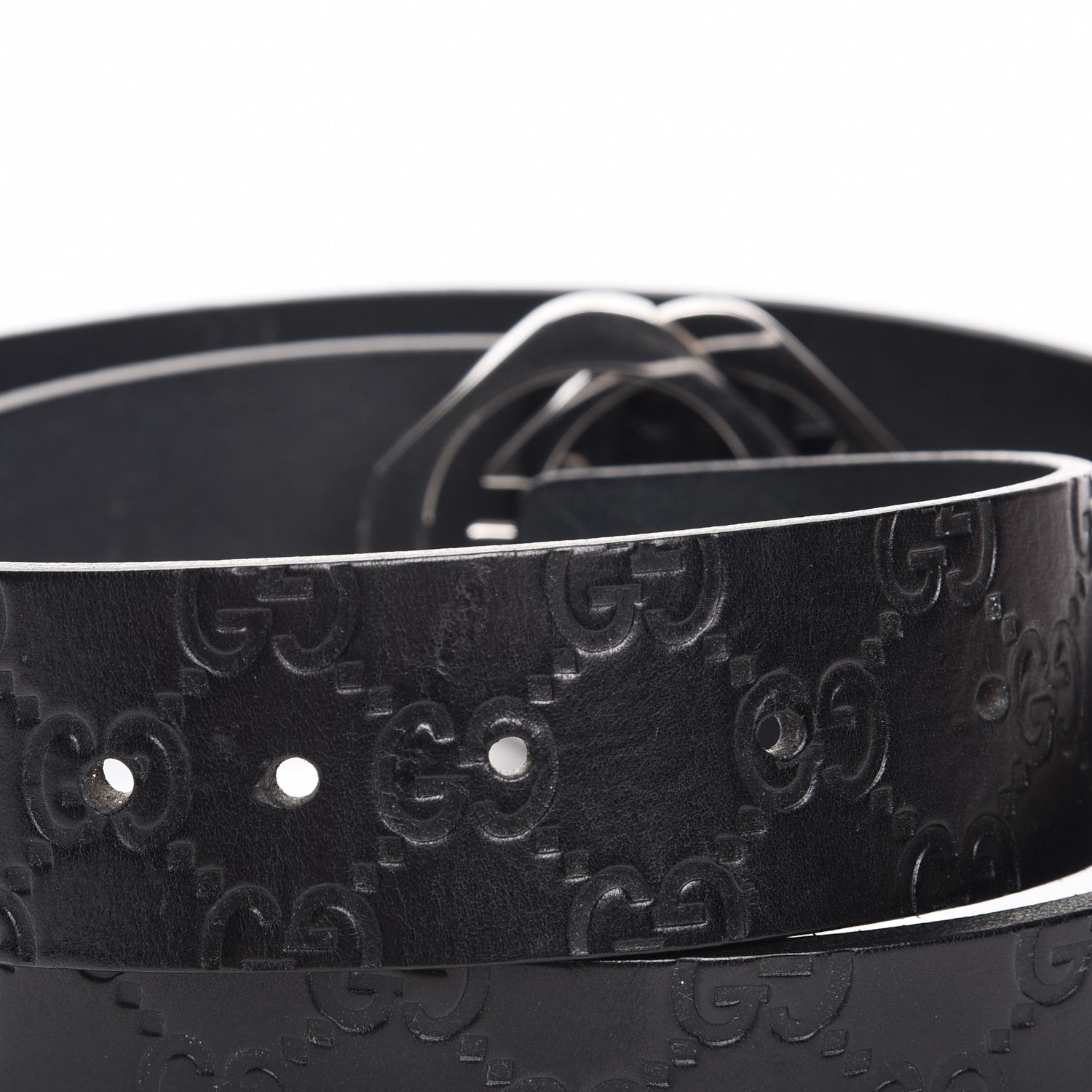 Gucci Guccissima Square G Belt 95 38 Black 4 of 6