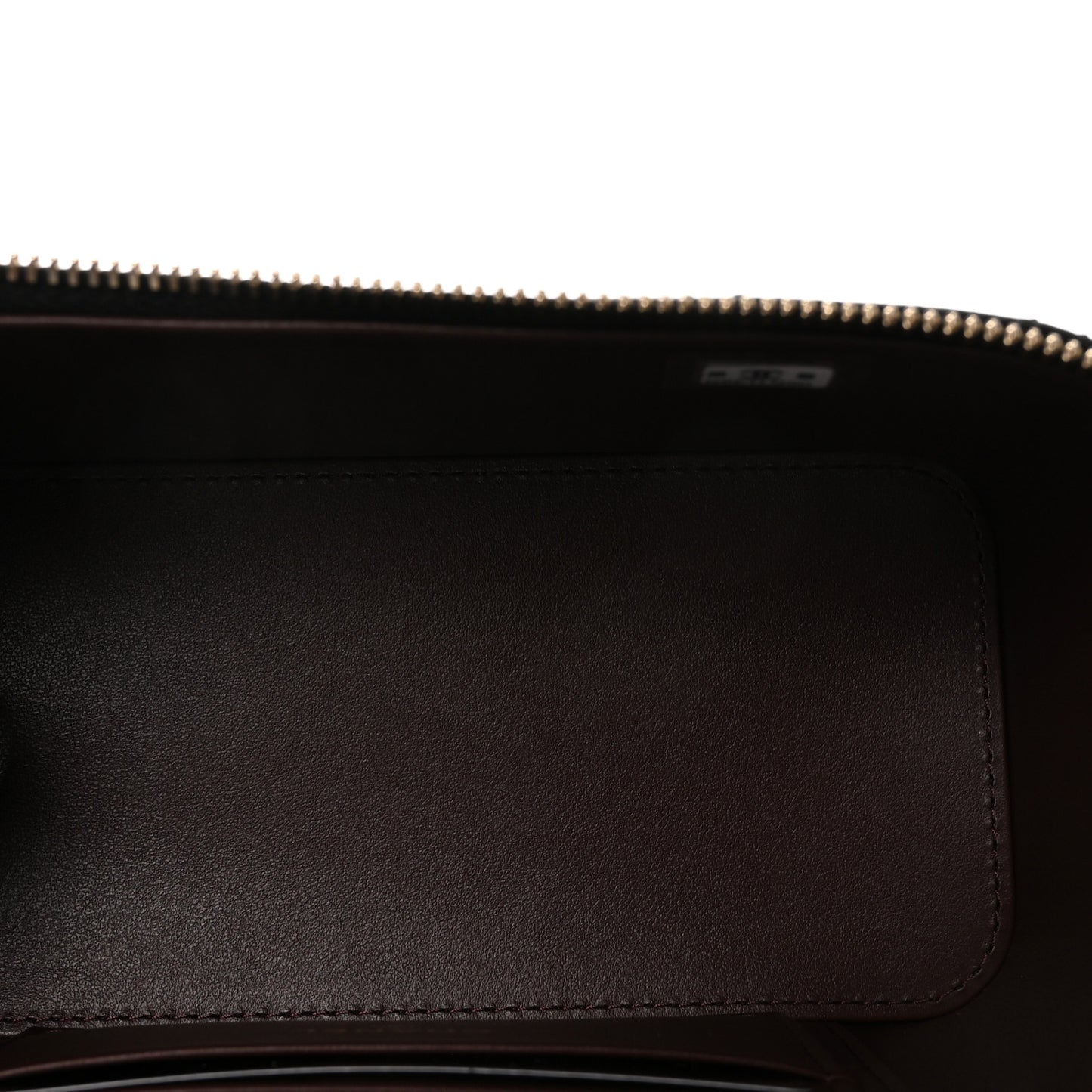 Caviar Quilted Small Vanity Case With Chain Black