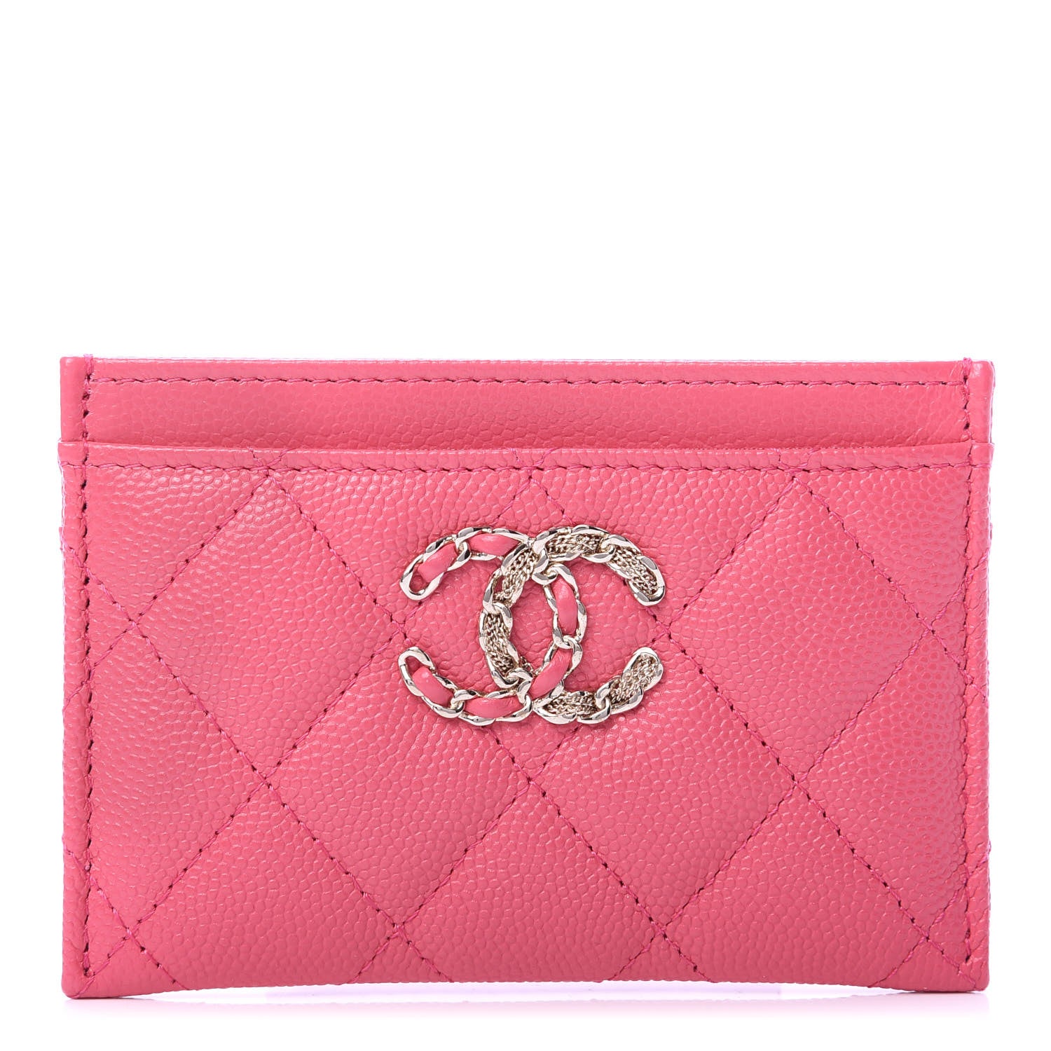 Chanel Caviar Quilted French New Wave Card Holder Rose 1 of 9