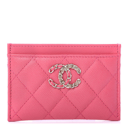 Chanel Caviar Quilted French New Wave Card Holder Rose 1 of 9