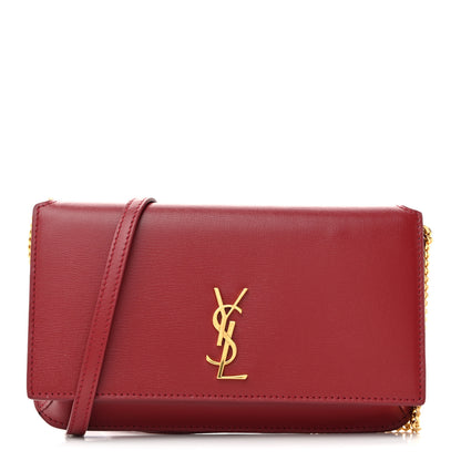 Saint Laurent Smooth Calfskin Monogram Phone Holder Crossbody Opyum Red 1 of 13