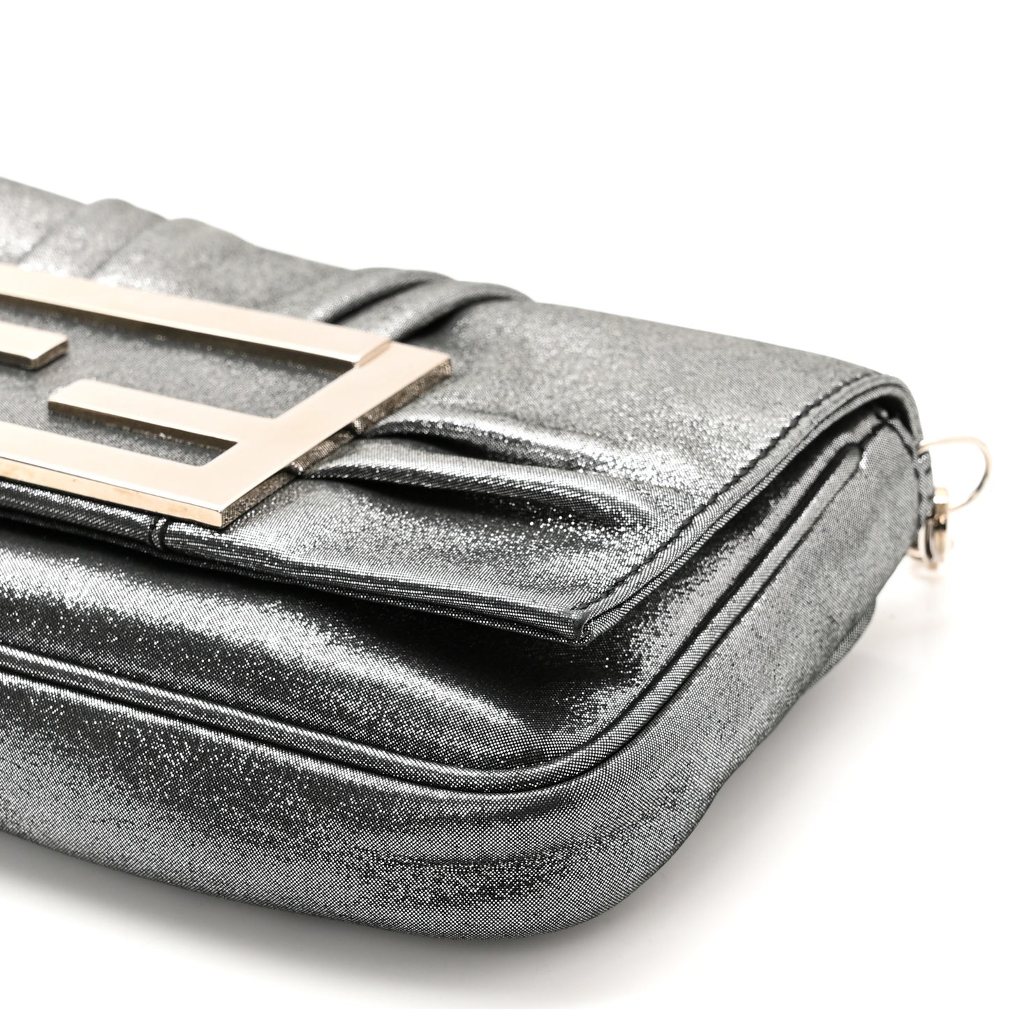 Metallic Calfskin Mia Pochette Silver