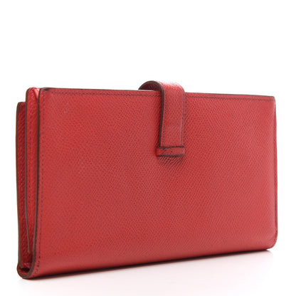 Hermes Epsom Bearn Gusset Wallet Bougainvillea 3 of 7