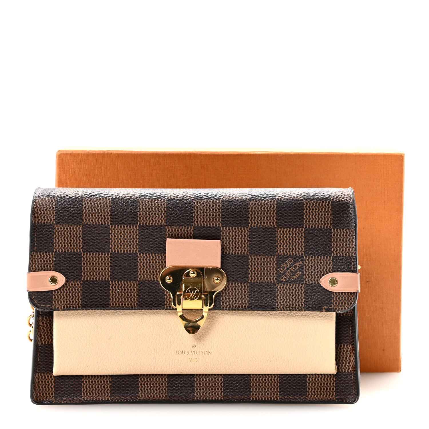 Louis Vuitton Damier Ebene Vavin Chain Wallet Creme 10 of 10