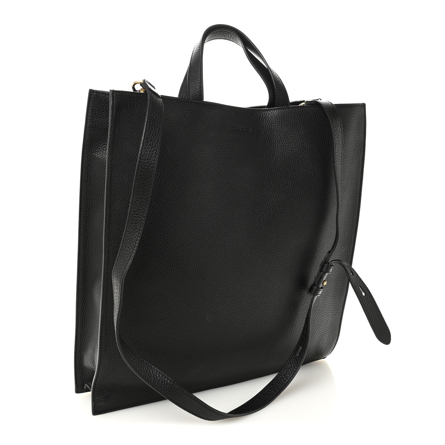 Gucci Calfskin Kingsnake Print Vertical Tote Black 3 of 11