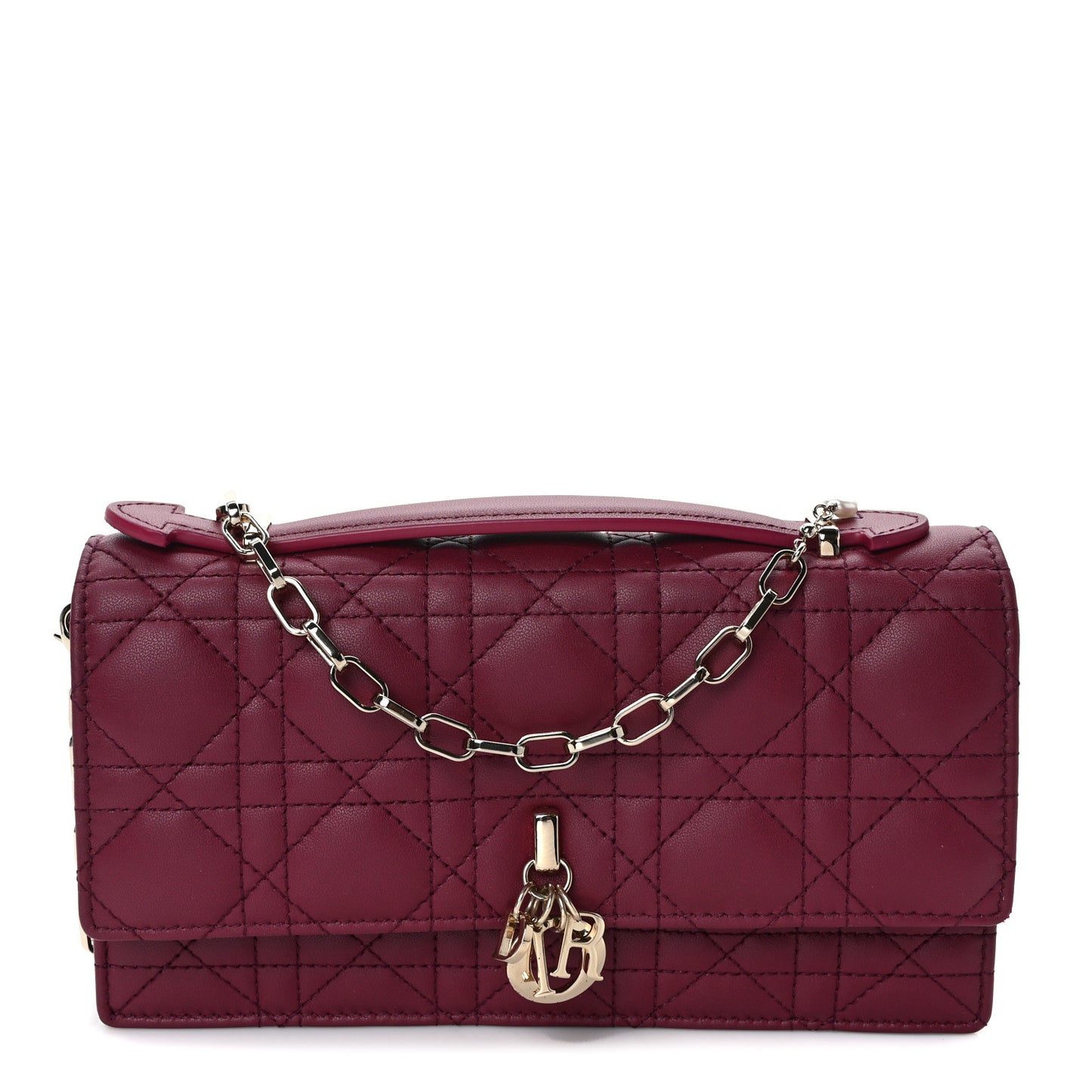 Lambskin Cannage Mini My Dior Bag Burgundy